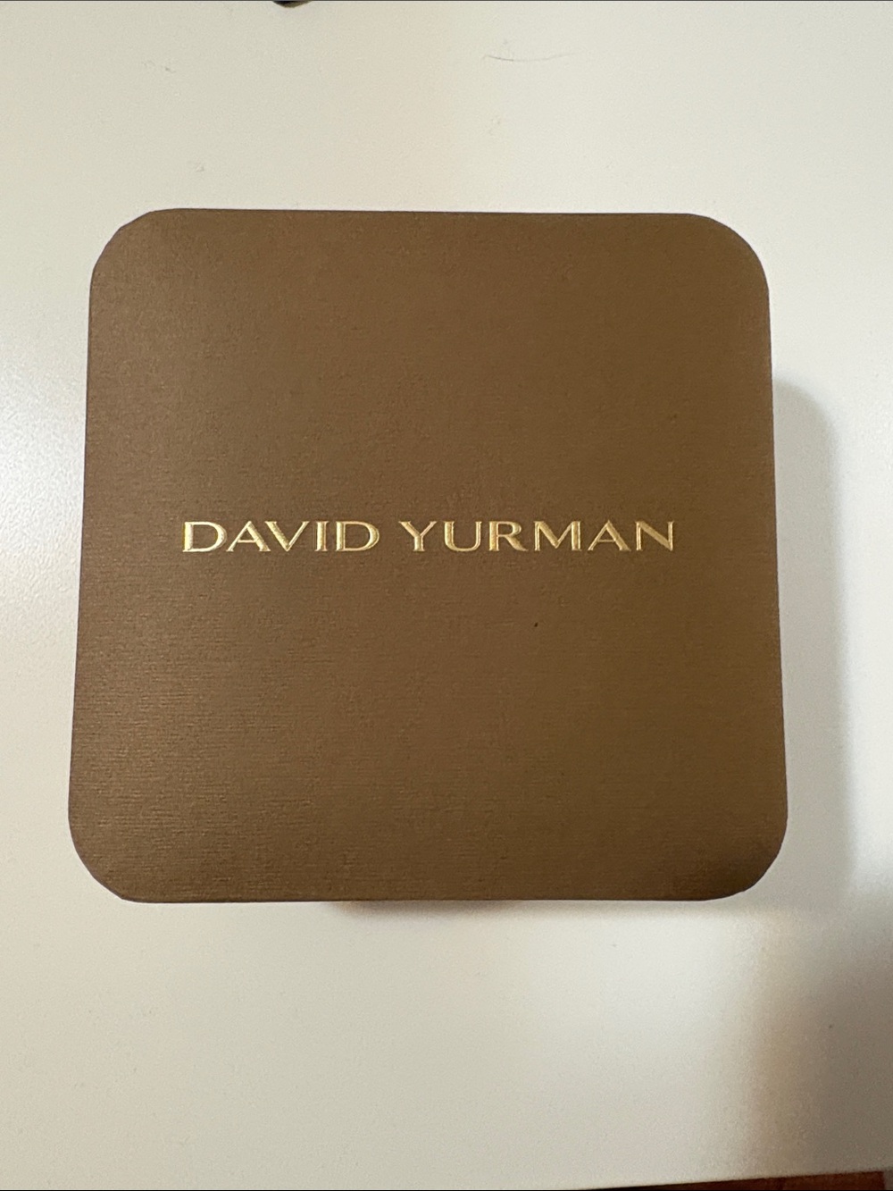 David Yurman box and brown suede bracelet bag
